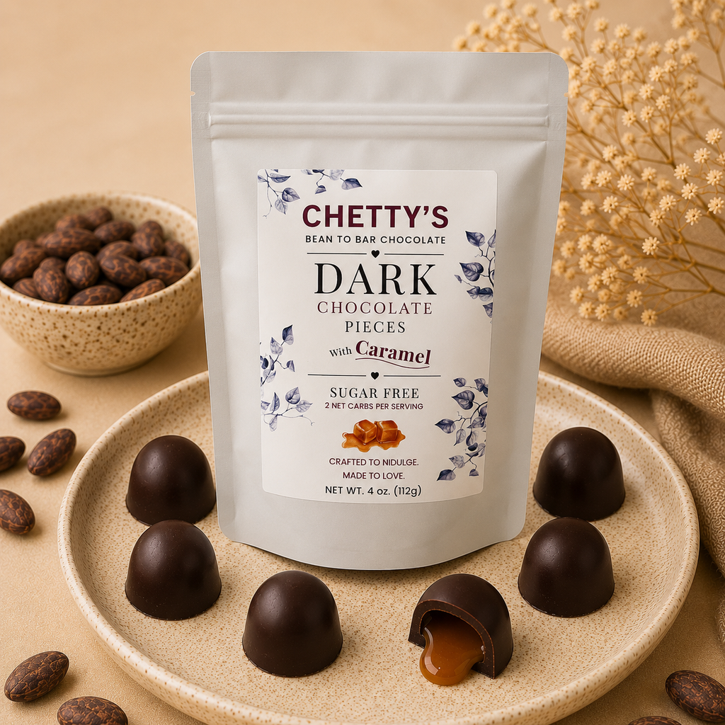 Caramel Sugar-Free Dark Chocolate Pieces (4 oz.)
