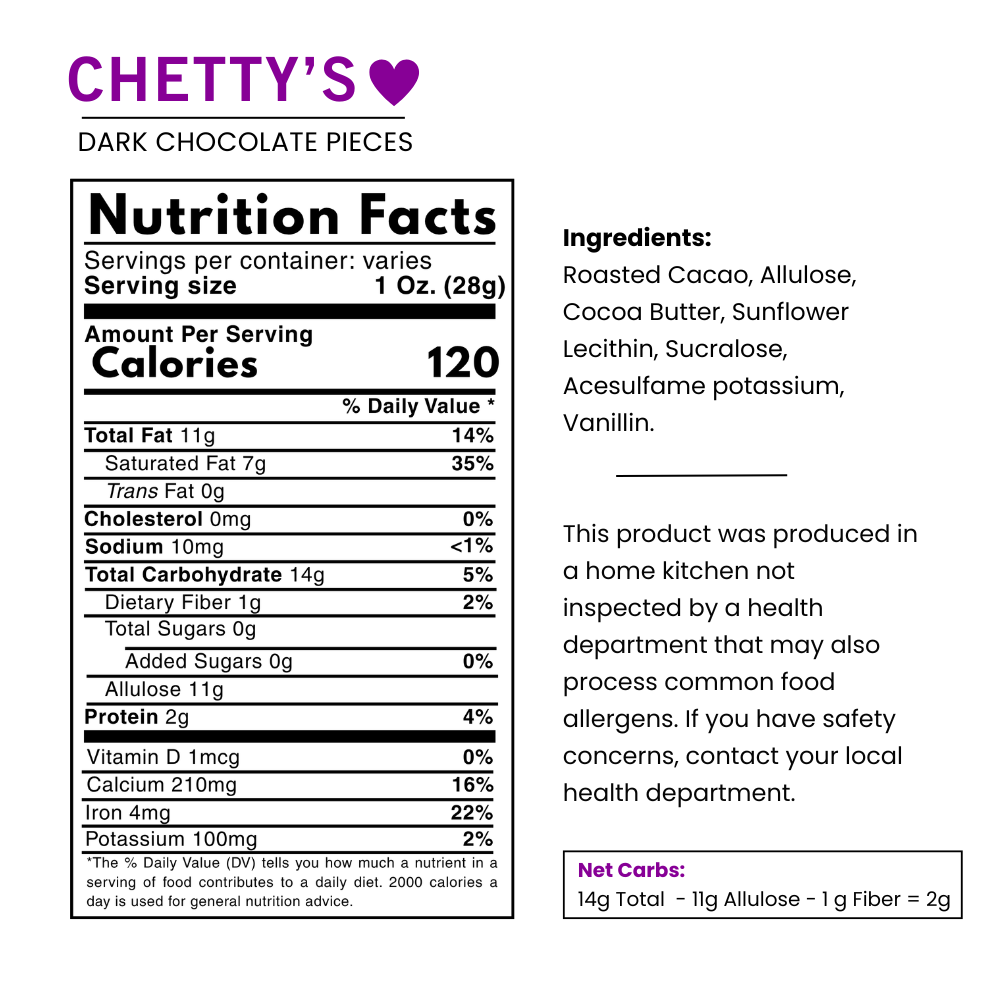 Sugar-Free Dark Chocolate Pieces